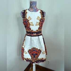 Elegant Multicolor Sleeveless Dress